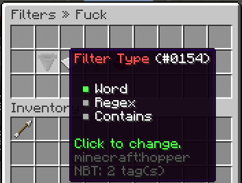 Filter Edit Menu