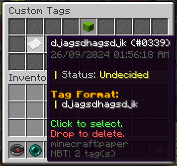 Custom Tags Menu